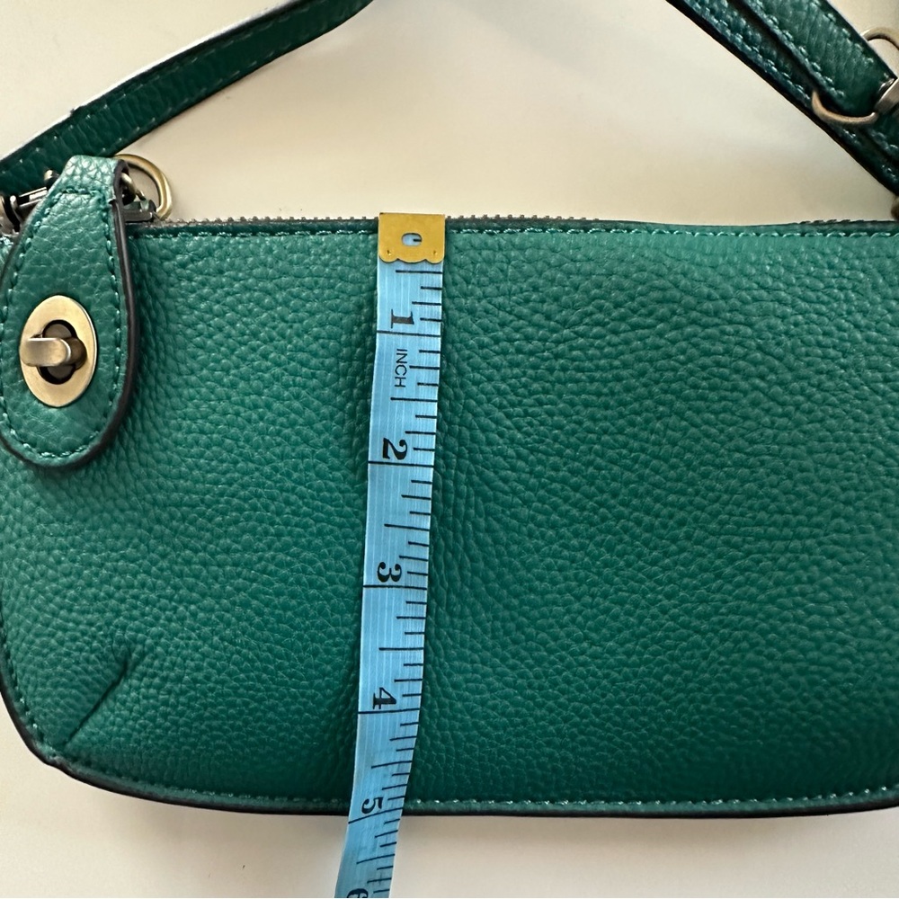 NWOT Joy Susan Teal Crossbody Bag Convertible Wristlet Faux Leather - Picture 10 of 10